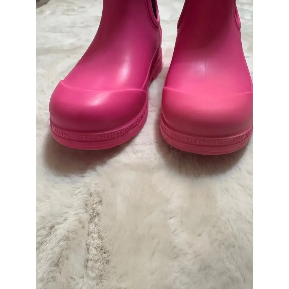Hunter Hot Pink Short Rain Boots Womens Size 5
